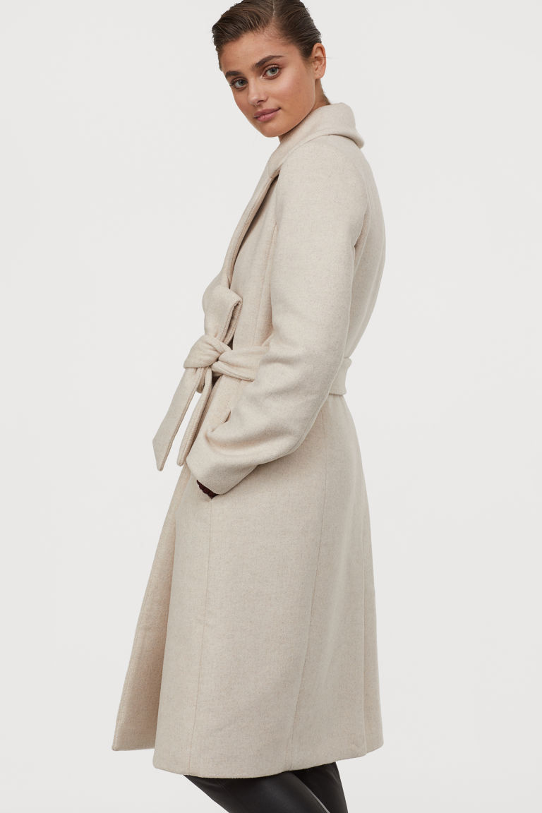 Le manteau en laine mélangée
