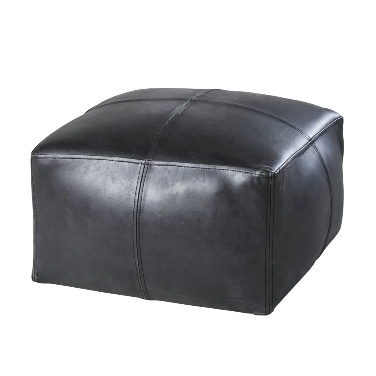 Le pouf en cuir