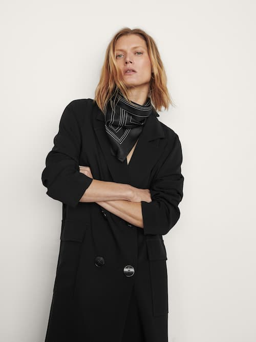 Le trench noir Massimo Dutti