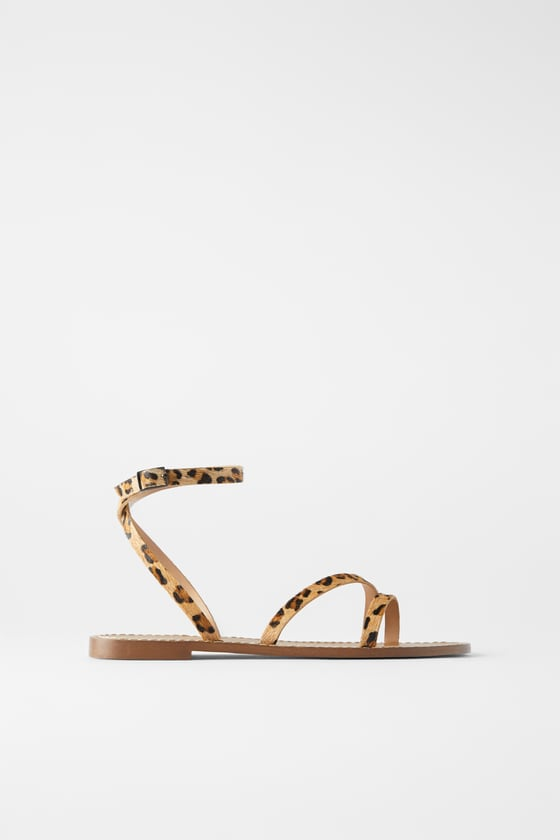 Les nu-pieds à imprimé animalier Zara
