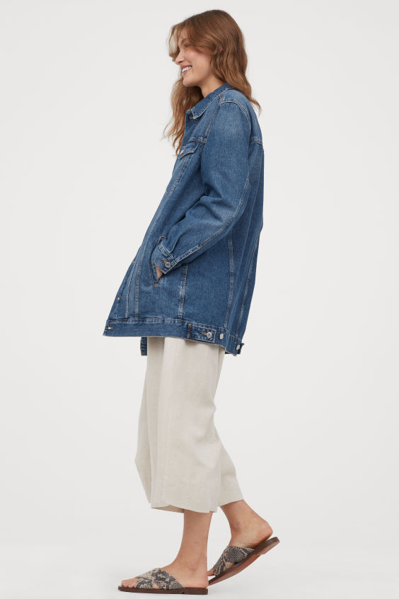 Veste longue en jean